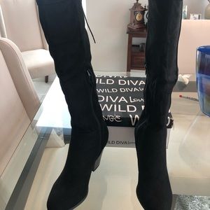 Wild Diva over the knee  boots. Size 6.5 Black
